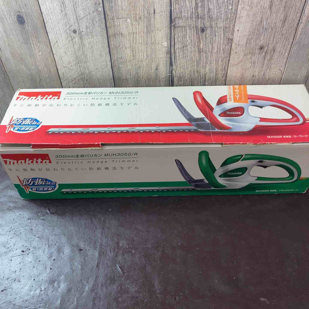 【中古品】◇マキタ 生垣バリカン AC100V 刈込幅300mm 特殊コーティング刃 グリーン MUH305G【東大和店】