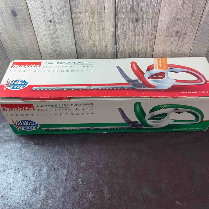 【中古品】◇マキタ 生垣バリカン AC100V 刈込幅300mm 特殊コーティング刃 グリーン MUH305G【東大和店】