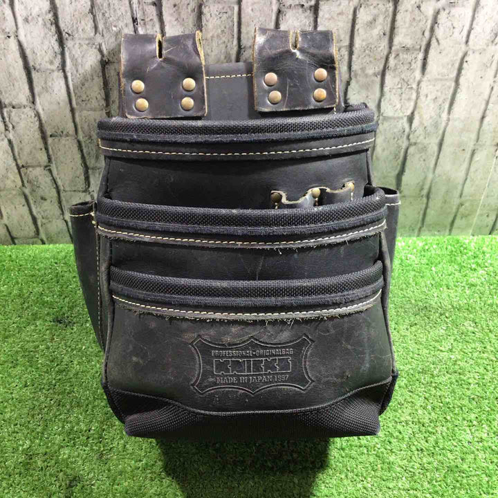 KNICKS ニックス 総ナメ革(？)使用3段腰袋 チェーンタイプ KBB-301DDX 【川口店】