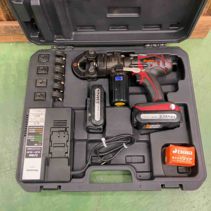 ダイア/DAIA 14.4V 油圧式 充電式多目的プロマー HPN-250RL 3.2Ahバッテリー2個、六角圧縮ダイス付き【桶川店】