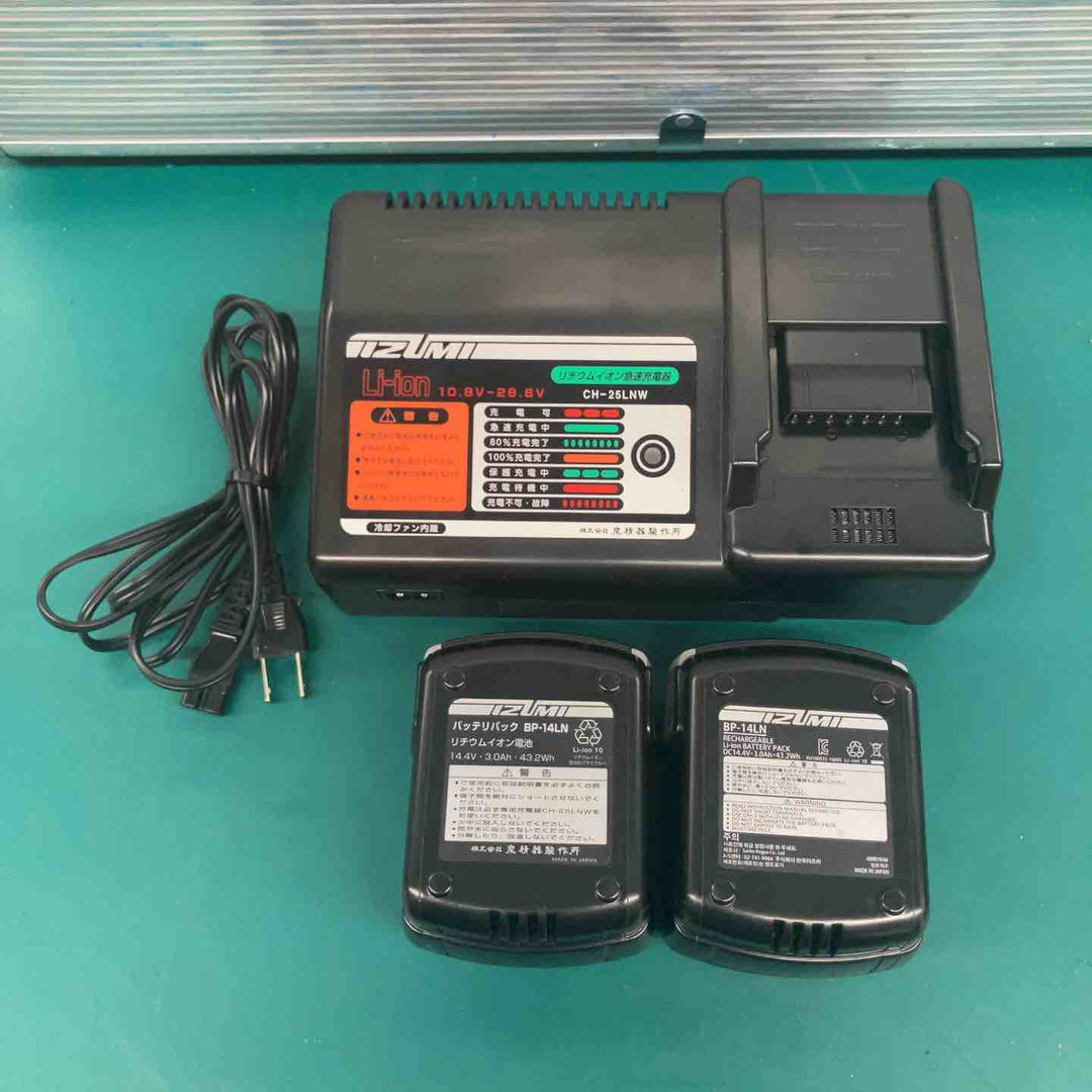 IZUMI 充電式油圧圧着工具 REC-LI16　14.4Vバッテリー2個、充電器、コマ14組(写真を確認してください)付属【戸田店】