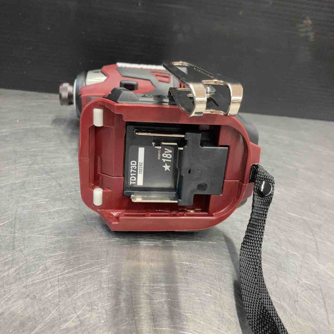 【未使用品(店頭展示品)】 マキタ(makita) 18V コードレスインパクトドライバー TD173DXAR 【限定色】 赤色 充電器無しフルセット 【東大和店】