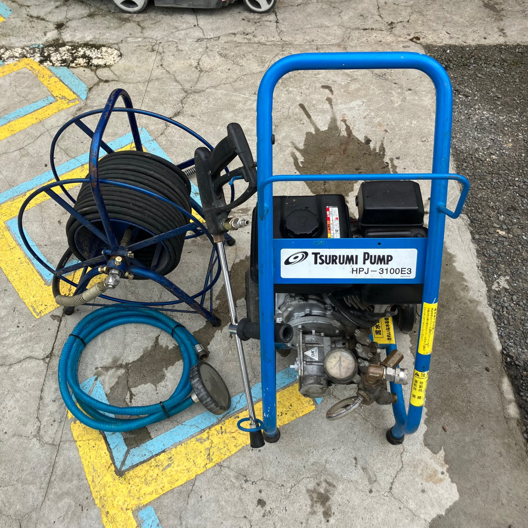 【店頭受取り限定】◇ツルミ エンジン高圧洗浄機 ジェットポンプ HPJ-3100E3【柏店】