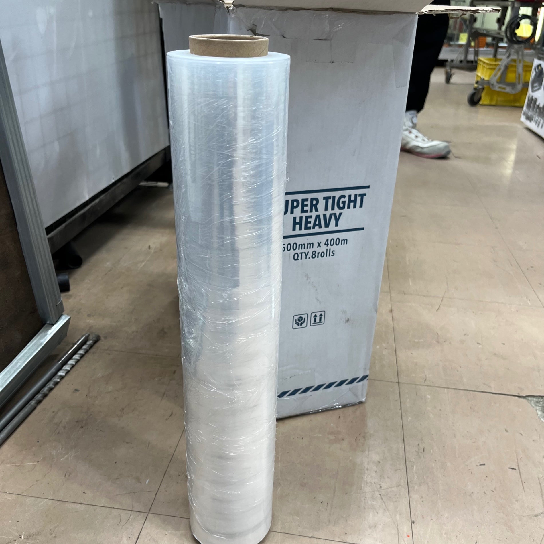 ストレッチフィルム 梱包用ラップ SUPER TIGHT MID 500mm×400m 8巻入り