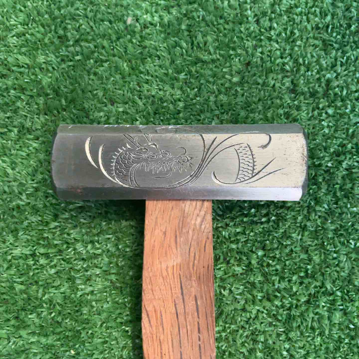 棟誉 龍虎彫 八角玄翁 80匁 赤樫柄【草加店】