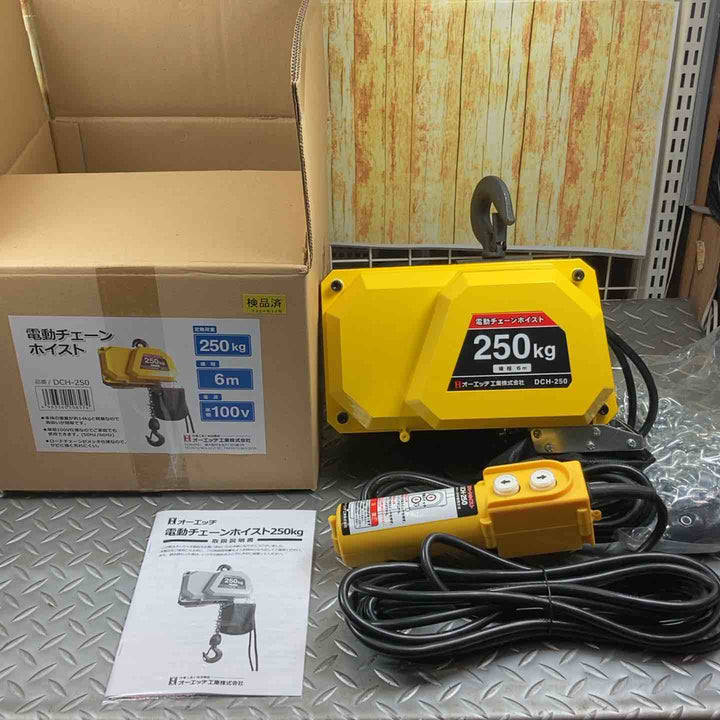 オーエッチ 電動チェーンホイスト モデル：DCH-250 250kg 揚程6m 【川崎店】