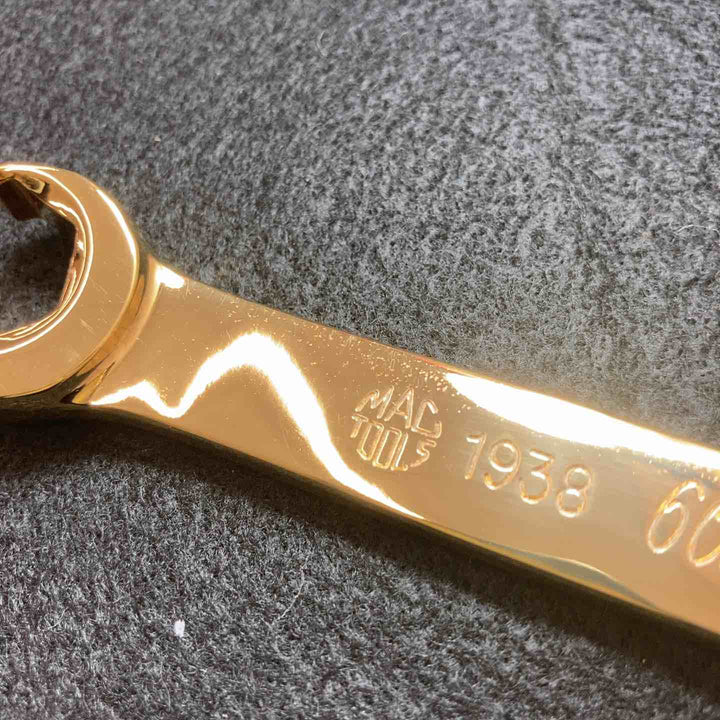 【中古美品】 マックツール(MACTOOLS) 24ｋフレアナットレンチ 3本セット 60周年記念 1998年 GOLD 未使用長期保管品 【東大和店】