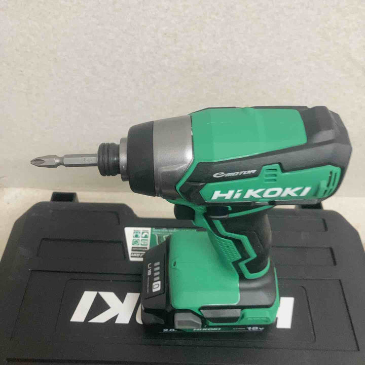 HiKOKI(ハイコーキ) 18V 充電式 インパクトドライバー 初回修理保証付き 18V2.0Ah畜電池×2個、充電器、ケース付 WH18DD(2BG)【町田店】