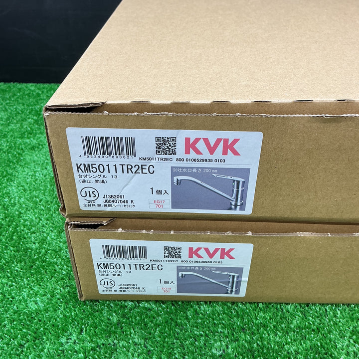 【未使用品】KVK キッチン用 シングルレバー式混合栓 KM5011TR2EC　2点セット【電材館越谷店】