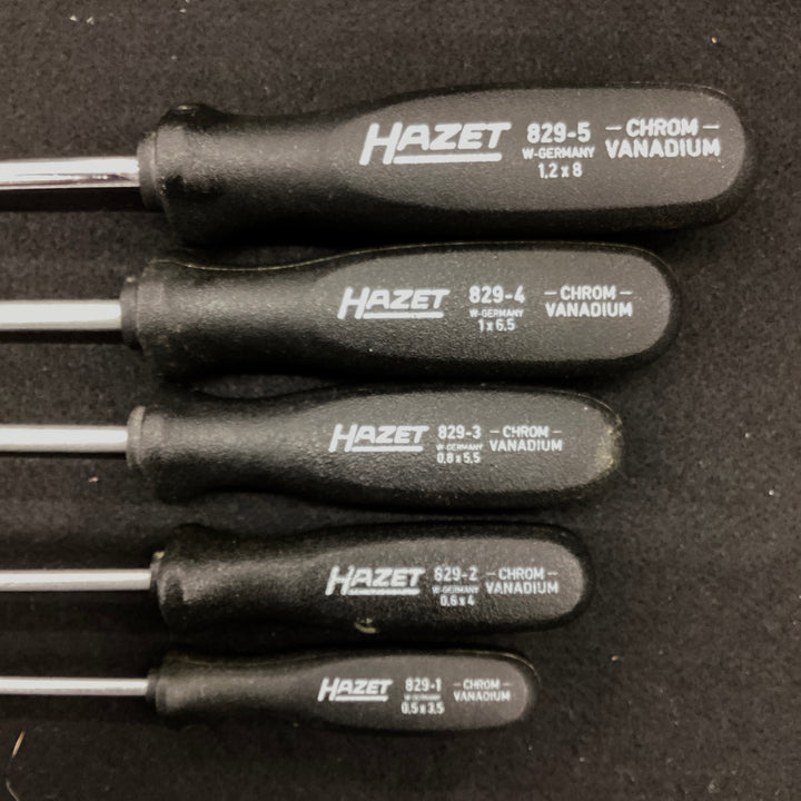 ハゼット(HAZET) マイナスドライバー 5本 829-1～5【越谷店】