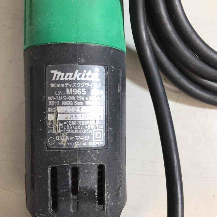 ◇マキタ(makita) 100mmディスクグラインダ  M965【戸田店】