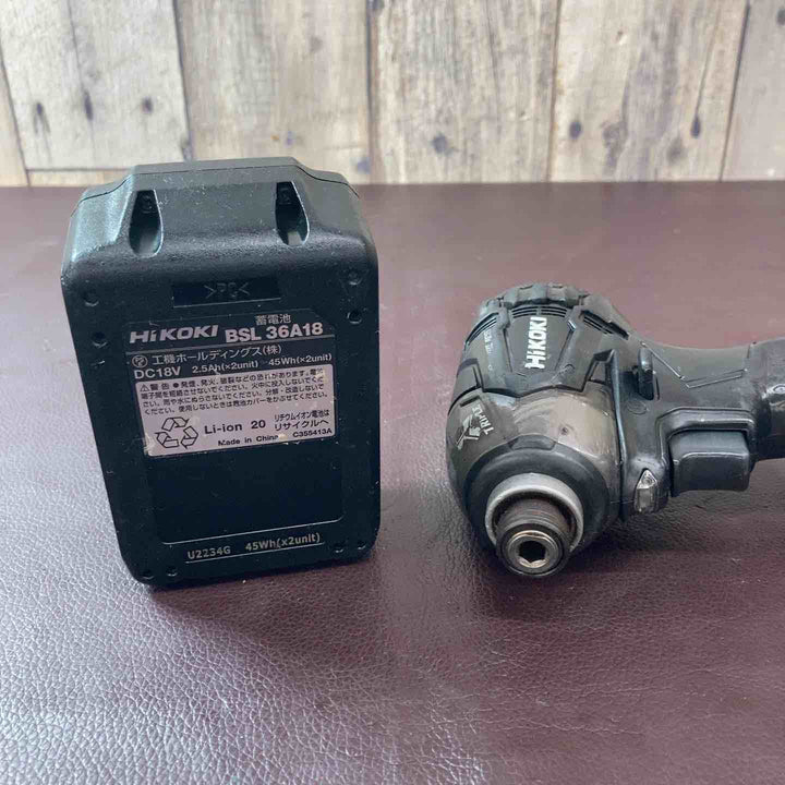 【中古品】ハイコーキ(HIKOKI ※旧:日立工機) コードレスインパクトドライバー WH36DA(NNB) バッテリー付属【東大和店】