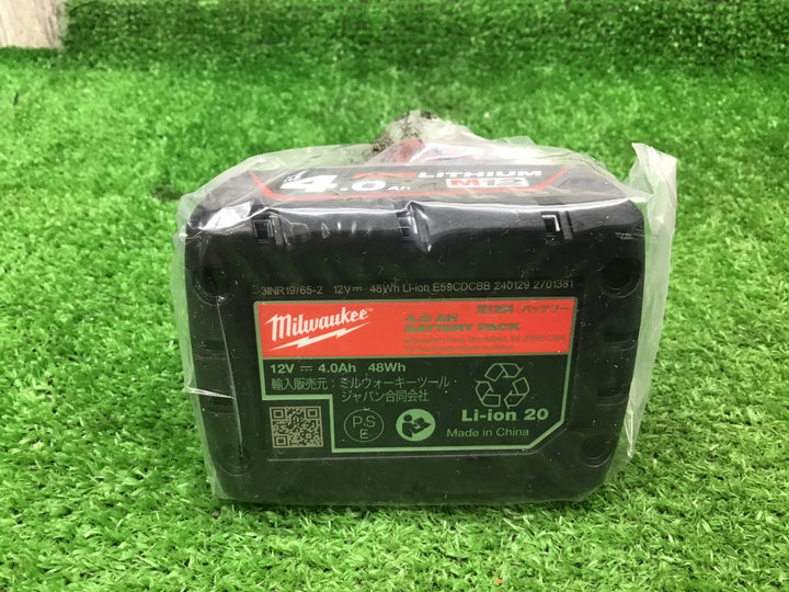 ◇ミルウォーキー(milwaukee) M12 バッテリー M12B4 JP 12V/4.0Ah【富山店】
