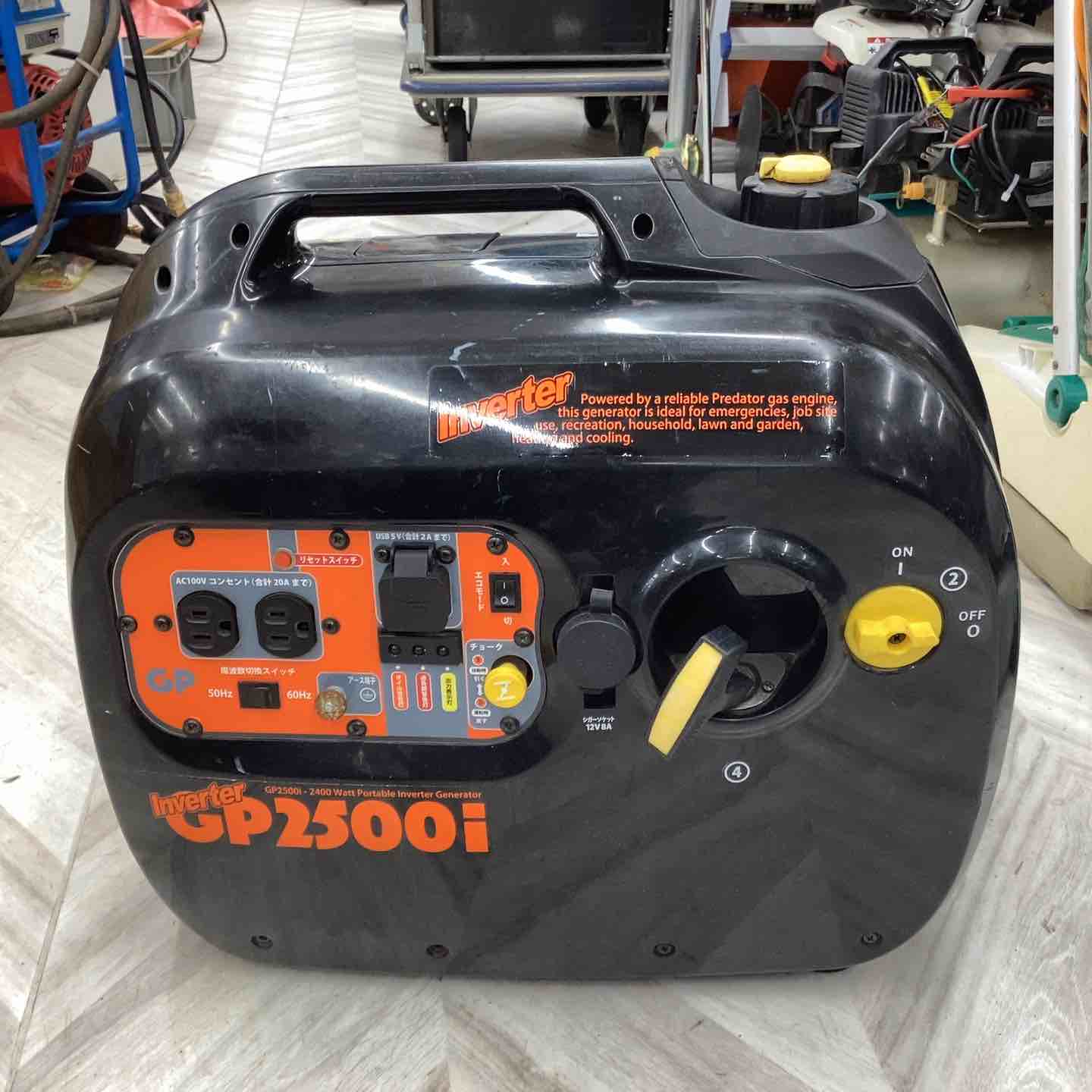 インバーター発電機 GP2500i（2400W）中古 MTO 2400W インバーター発電機 GP2500i 交流直流両用 【越谷店