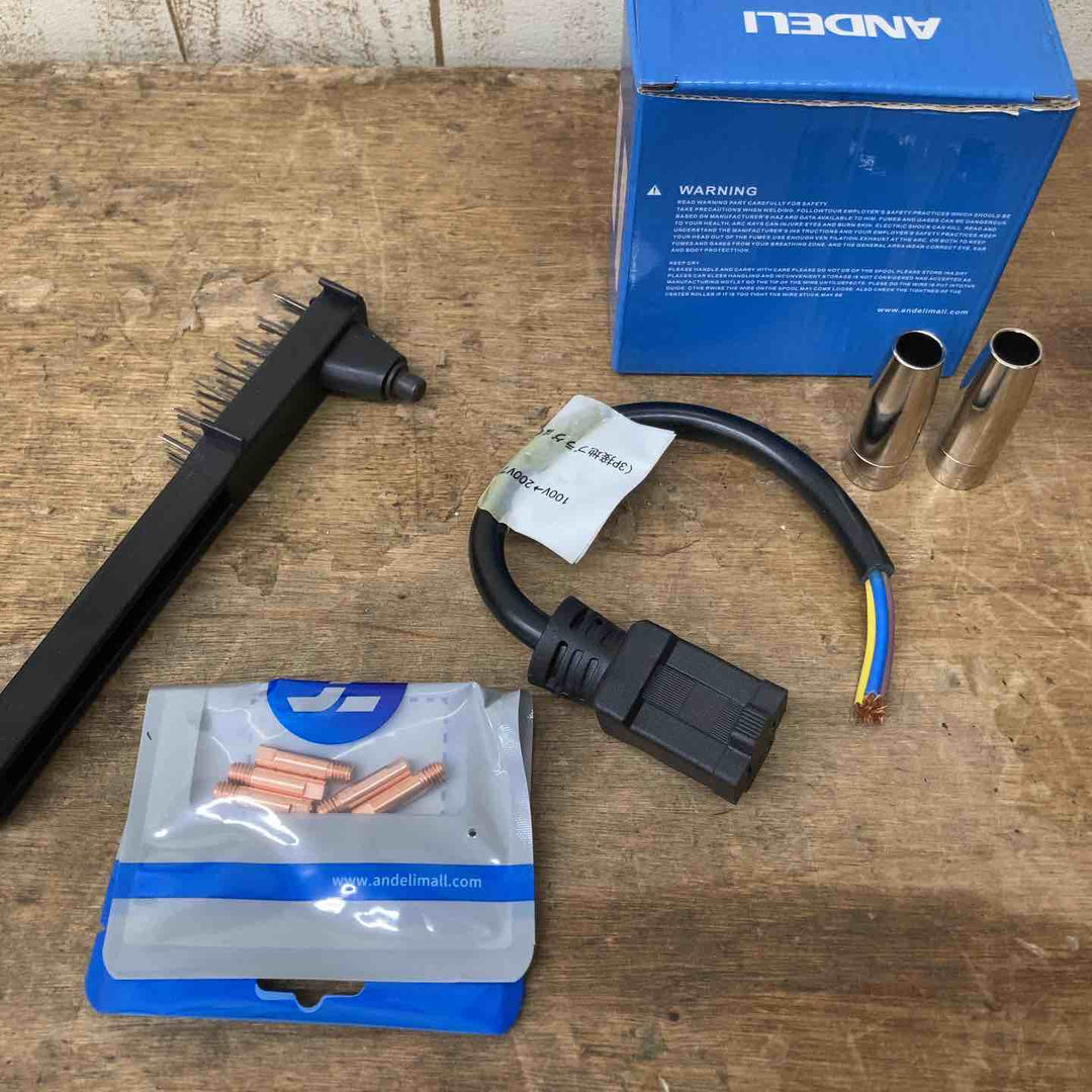 【中古/美品】ANDELI 半自動溶接機 MIG-250ME ノンガスMIG/アーク溶接/LIFT TIG 100V/200V兼用【柏店】