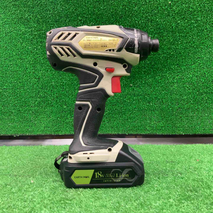 【中古】 高儀 EARTH MAN infini-Link 18V 充電式インパクトドライバー IDR-180LiC 【桶川店】