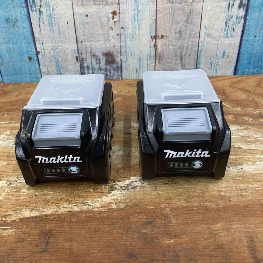 【未使用品】純正 マキタ(makita) リチウムイオンバッテリー 40Vmax/4.0Ah BL4040 純正品 2点セット まとめ売り【柏店】
