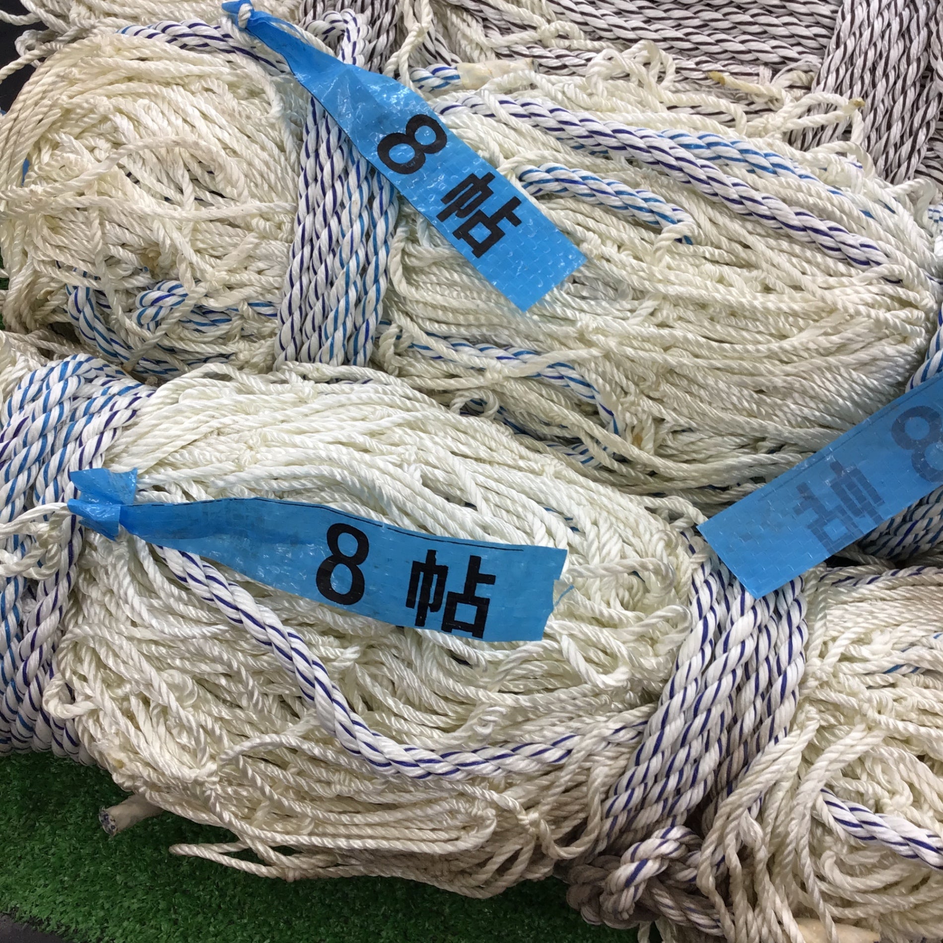 中古・保管品】 現場用 安全ネット・フックセット ネット13本、フック