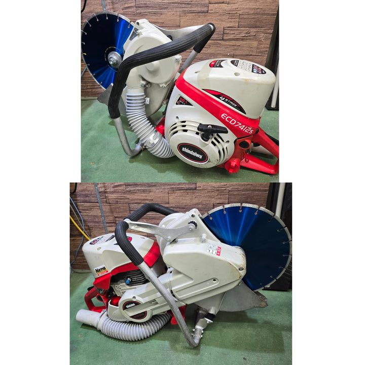 【中古品・発送可！】新ダイワ 集塵式エンジンカッター ECD7412S-CD 新品刃付き！ 集じんバッグ付き！【桶川店】