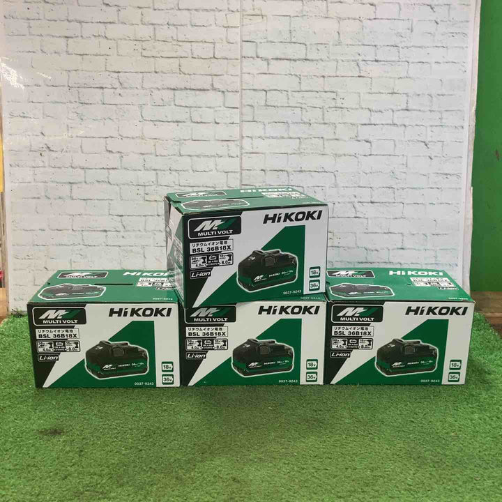 【未使用品】ハイコーキ(HIKOKI ※旧:日立工機) リチウムイオンバッテリー 36V/4.0Ah BSL36B18X 4個セット