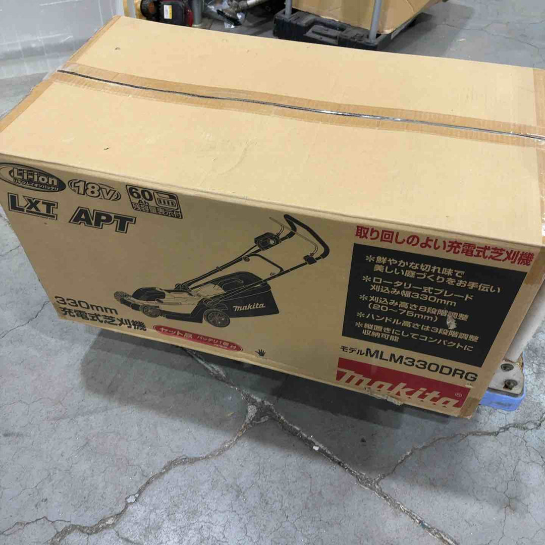 マキタ(Makita) 330ミリ充電式芝刈機 18V6Ah バッテリ、充電器付 MLM330DRG 青【川口店】