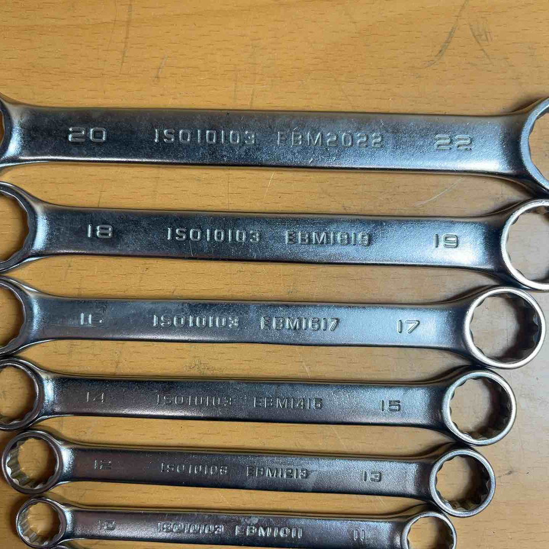 スナップオン Snap-on Eurotools ストレートメガネレンチ 8本セット 22-6mm EBM2022/EBM1819/EBM1617/EBM1415/EBM1213/EBM1011/EBM89/EBM67　【越谷店】