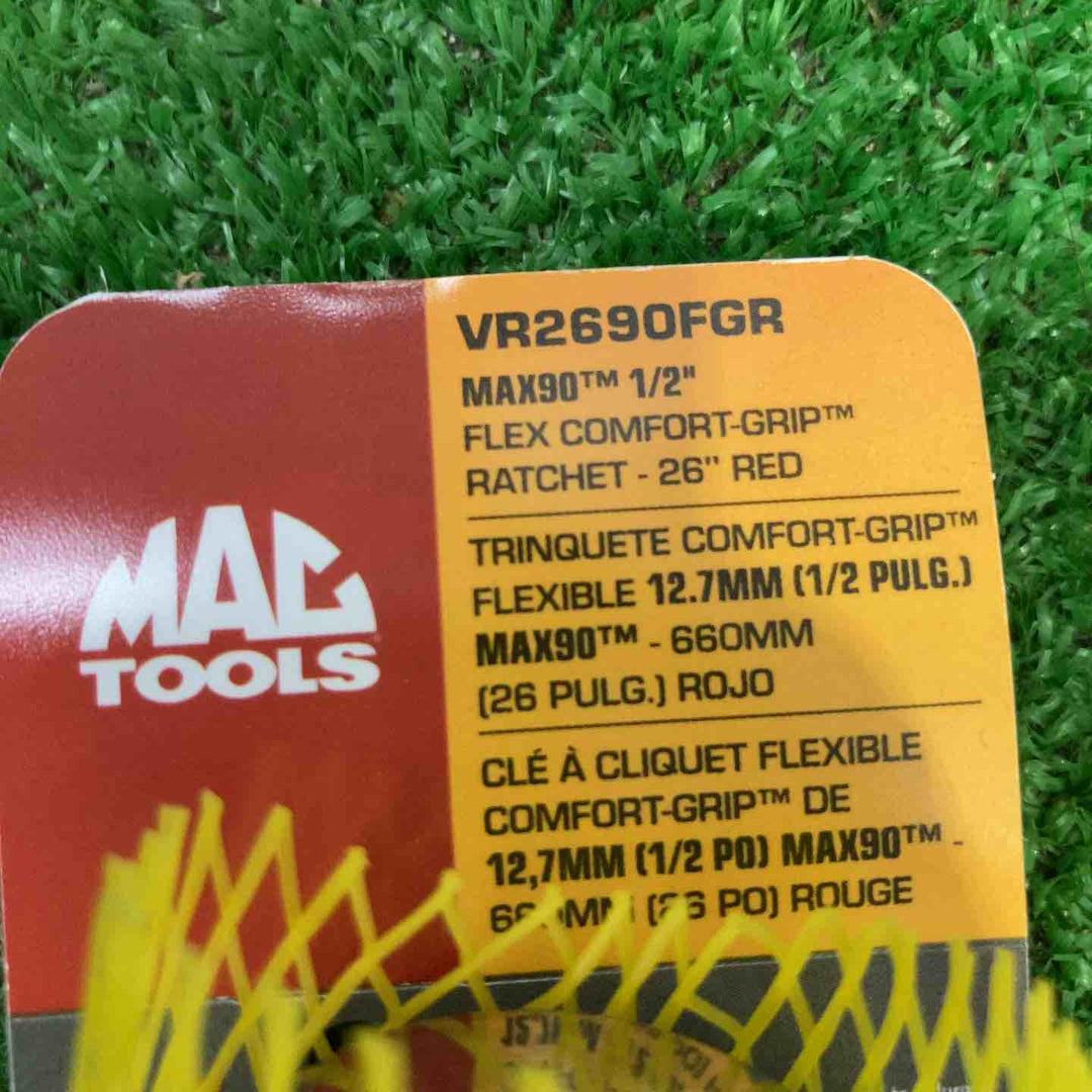 MACTOOLS/マックツールズ Max90 1/2"ドライブ26"フレックスヘッド コンフォートグリップ ラチェット VR2690FGR【町田店】