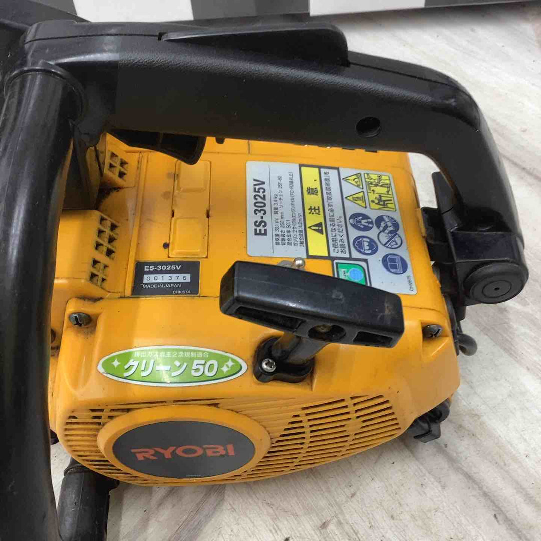 ☆京セラ(リョービ) エンジンチェーンソー ES-3025V 現状品 保証無【越谷店】