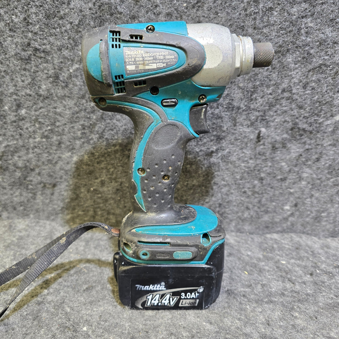 【中古品・現状販売品】マキタ(makita) コードレスインパクトドライバー TD130DZ バッテリ付き！カーボンブラシ交換済み！【桶川店】