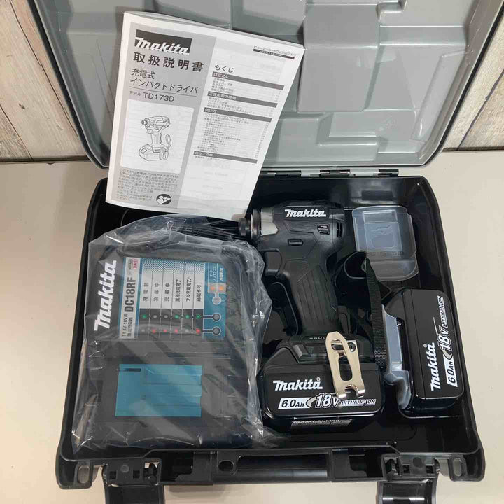 ★マキタ(makita)18V コードレスインパクトドライバー TD173DRGXB 純正品 バッテリー2個付き【戸田店】