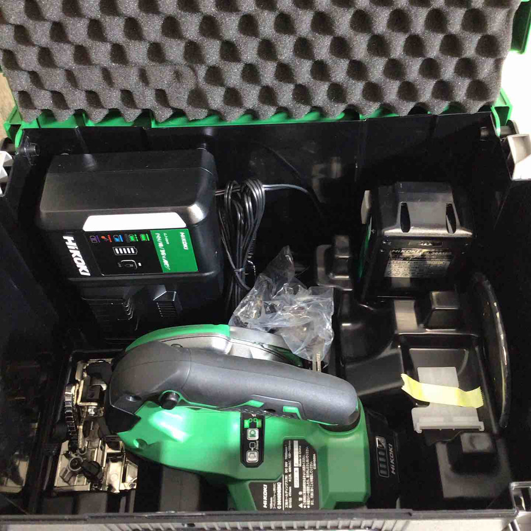 【未使用品】★純正バッテリー2個&充電器付き★ハイコーキ(HIKOKI ※旧:日立工機) コードレス丸のこ C3605DB(SK)(2XPS)【戸田店】