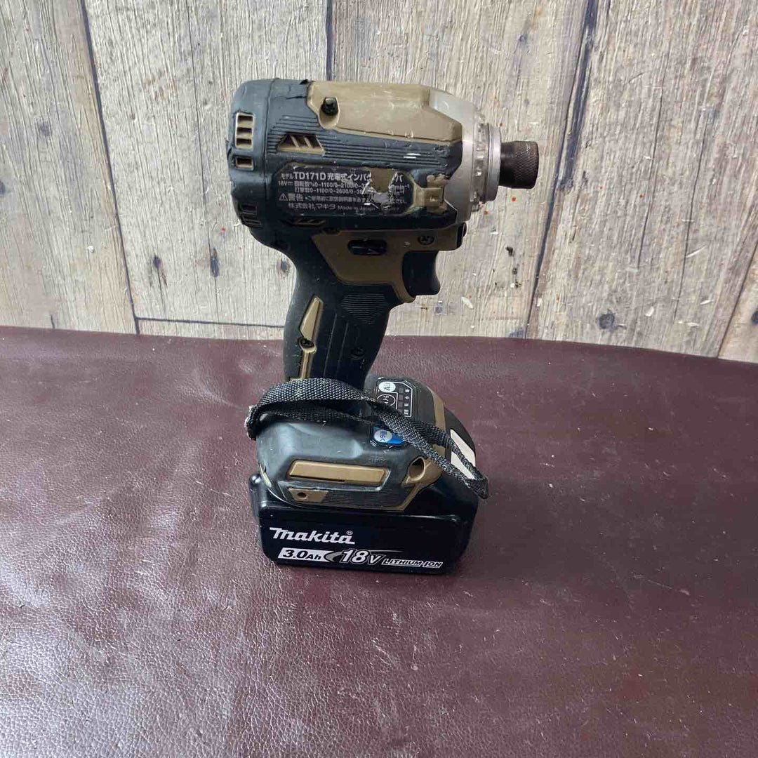 【中古品】マキタ(makita) コードレスインパクトドライバー TD171DZAB バッテリー1個付属【東大和店】