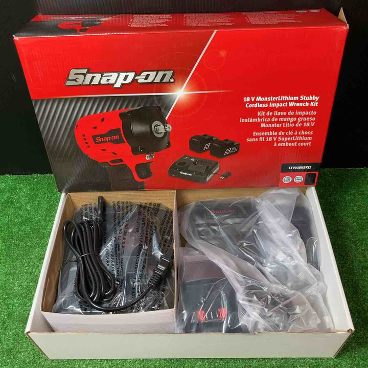 スナップオン(/Snap-on コードレスインパクトレンチ CT9038KBKJ2 ブラック ※外箱にスレや傷みあり【岩槻店】