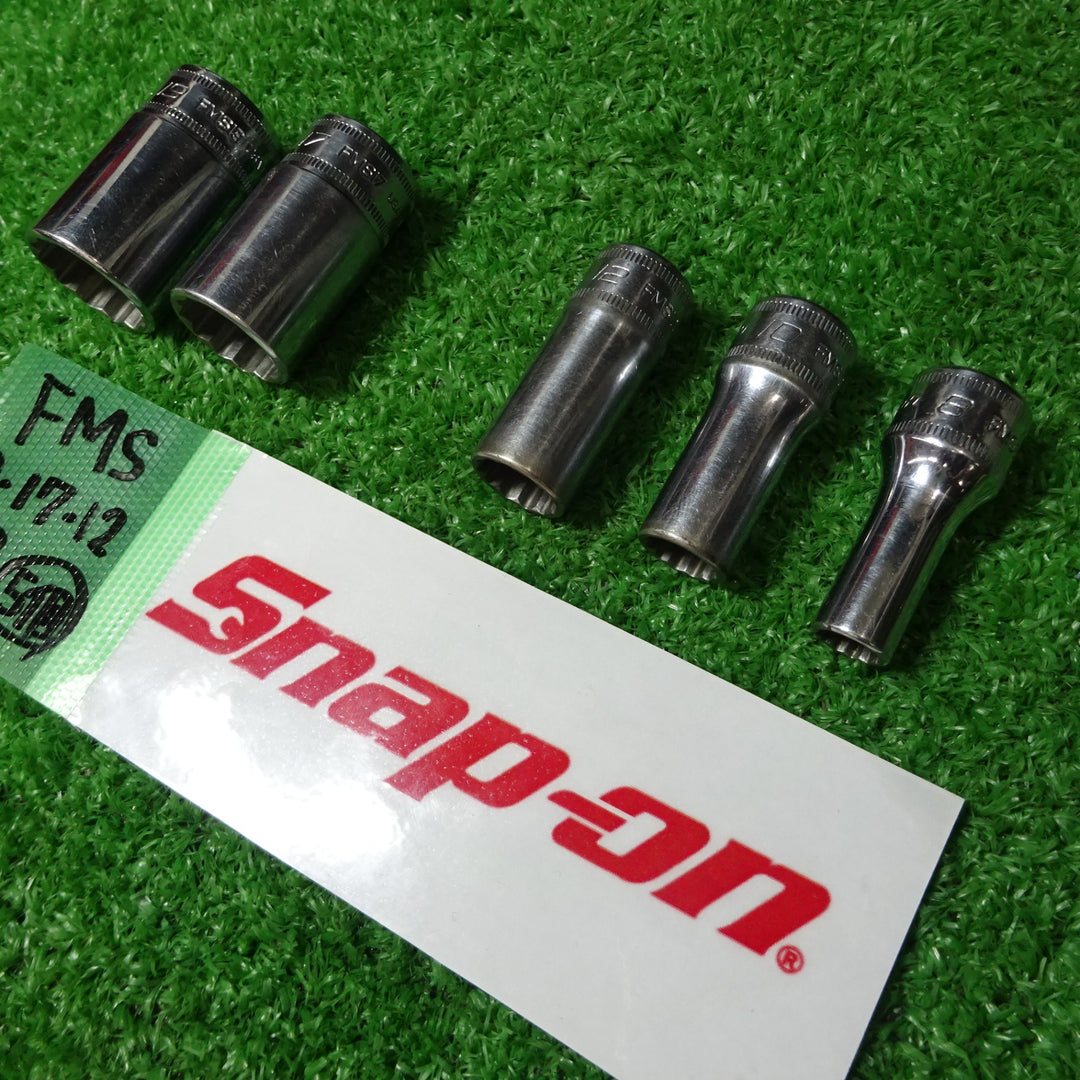 スナップオン/Snap-on 3/8sq シャローソケット FSMシリーズ + セミディープソケット FMSシリーズ 5個 計17個セット【岩槻店】