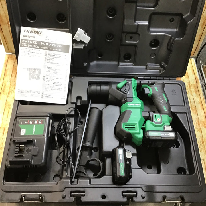 HiKOKI(ハイコーキ) 10.8V コードレス ハンマドリル  DH12DD(2LSK) 蓄電池2個・充電器・ケース付き【川崎店】