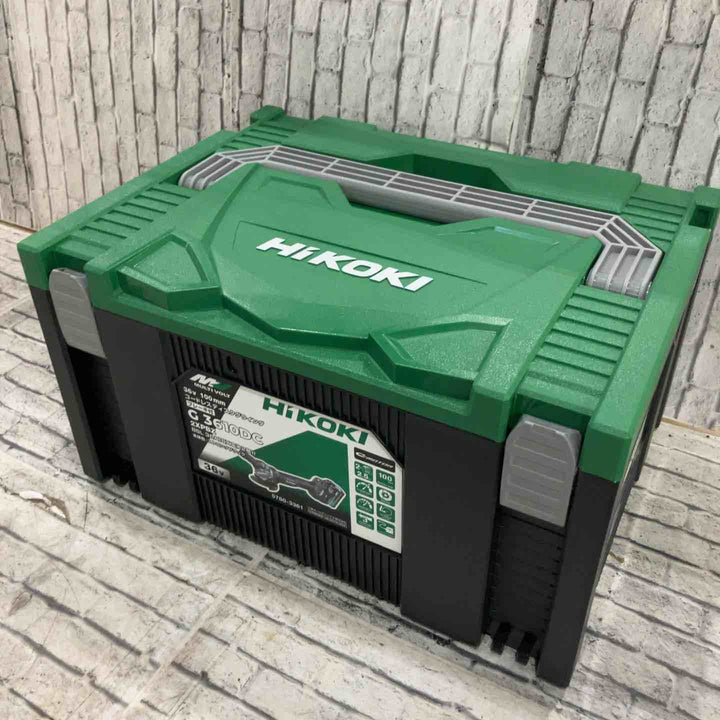 ◇HiKOKI(ハイコーキ) 36V 充電式 ディスクグラインダ G3610DC ブラック トイシ径100mm スライドスイッチ 蓄電池2個・充電器・ケース付 G3610DC(2XPBZ)【川口店】