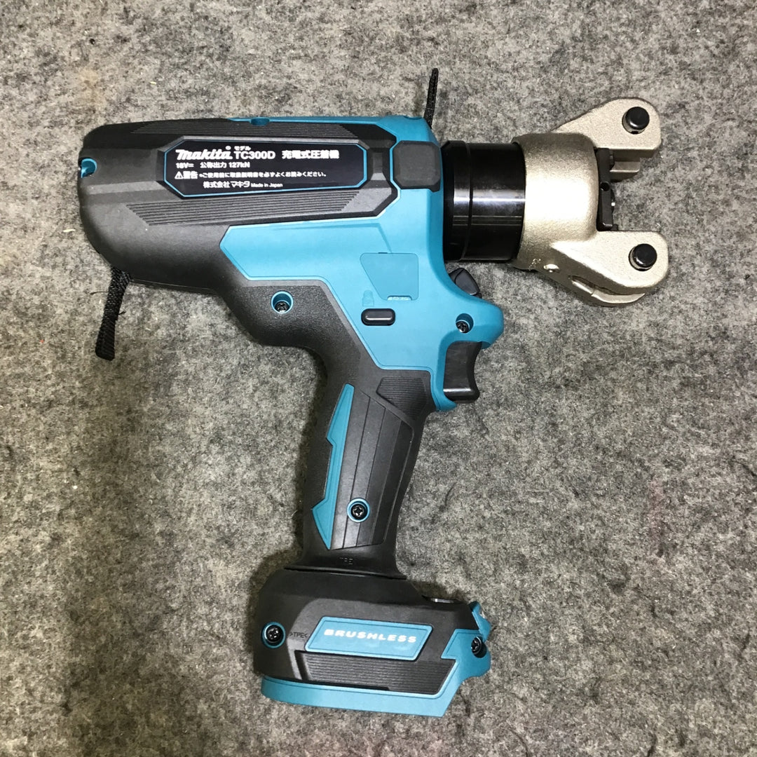 【送料無料/未使用展示品】 マキタ (makita) 18V コードレス圧着機 TC300DZK 本体+ケース 圧着コマ/ヨーク/ダイス 完備！ 圧着範囲14～250mm2【川越店】