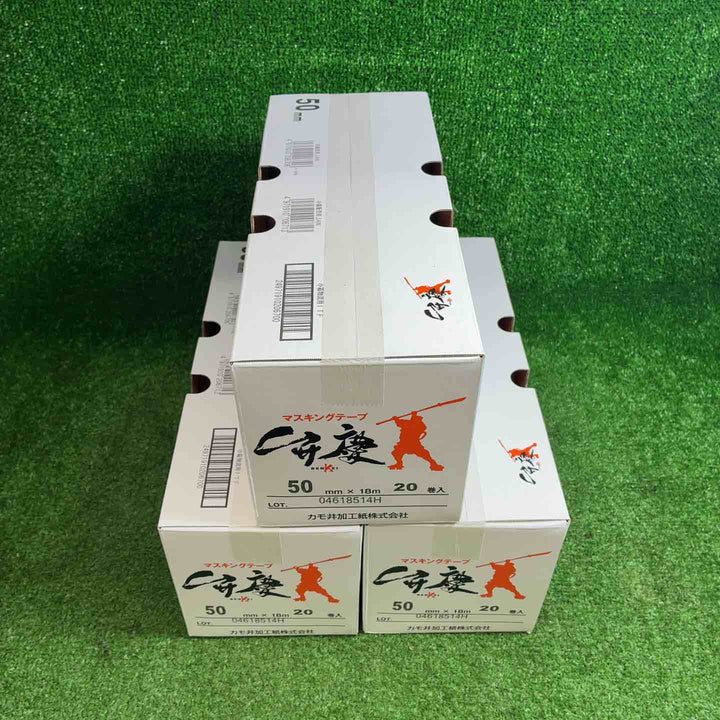 【未使用品】 カモ井 マスキングテープ 弁慶 50mm×18m 20P 3箱セット 計60P 【藤沢店】