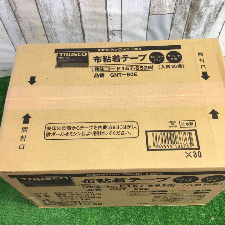 TRUSCO(トラスコ) 布粘着テープ 軽量物梱包用 50mm×25m GNT-50E × 30巻【町田店】