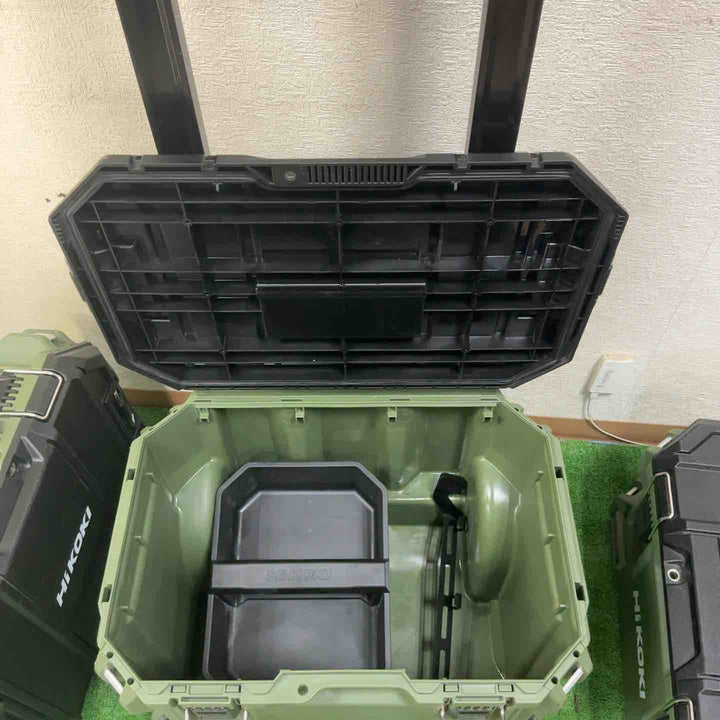 【店頭受取り限定】HiKOKI(ハイコーキ) マルチクルーザー キャリーボックス 工具箱 防じん 耐水 IP65取得 外寸縦400×横560×高さ678mm 連結収納 0037-9487【草加店】