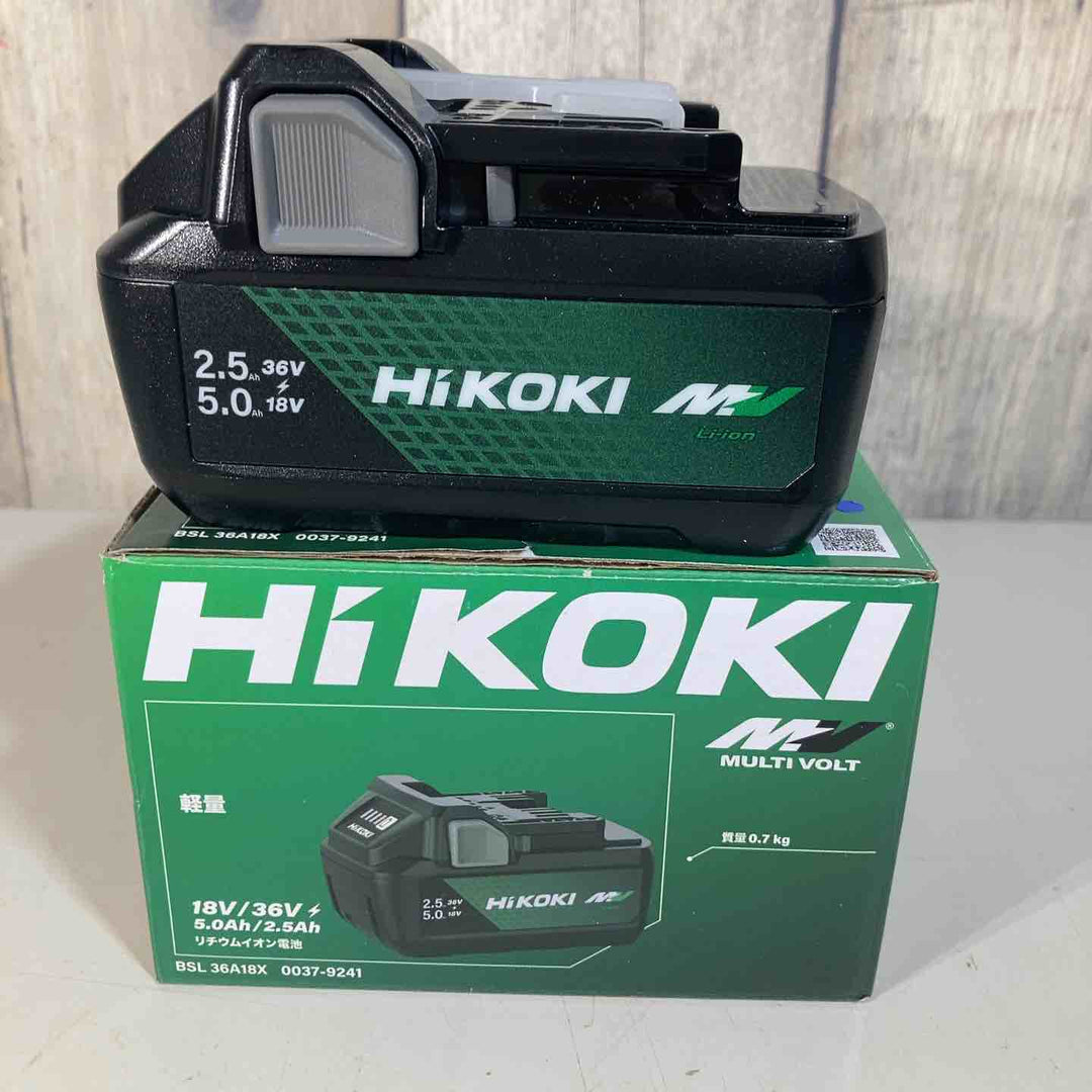 ★ハイコーキ(HIKOKI ※旧:日立工機) リチウムイオンバッテリー 36V/2.5Ah BSL36A18X 化粧箱破れ有【戸田店】
