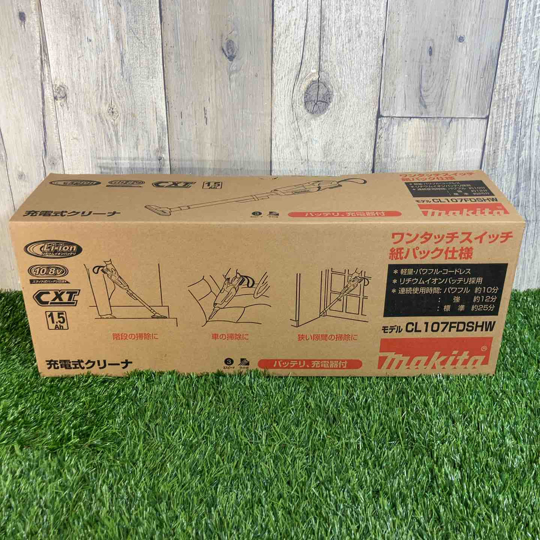 マキタ(Makita) 充電式クリーナ 10.8V バッテリー・充電器付 CL107FDSHW 純正バッテリー1個付【戸田店】