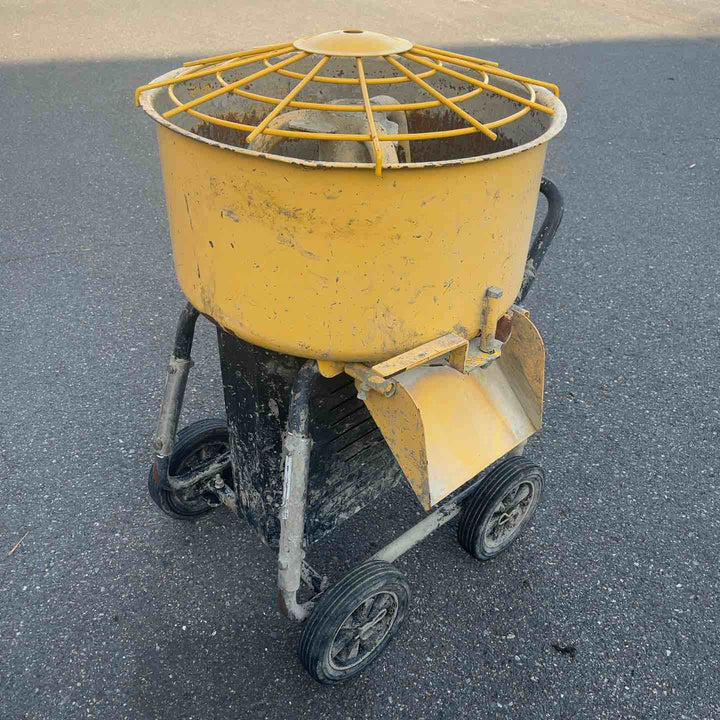 【店頭受取り限定】メーカー・型式不明 モルタルミキサー 混合量35L・ドラム容量50Lと思われます【岩槻店】