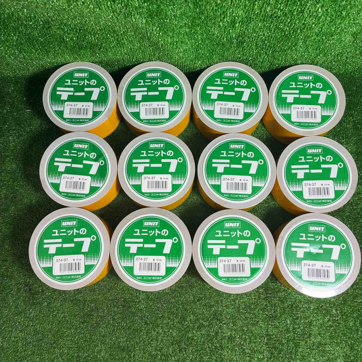 【未使用品】ユニット 反射テープ黄 ポリエステル樹脂フィルム 50mm幅×10m　12巻【藤沢店】