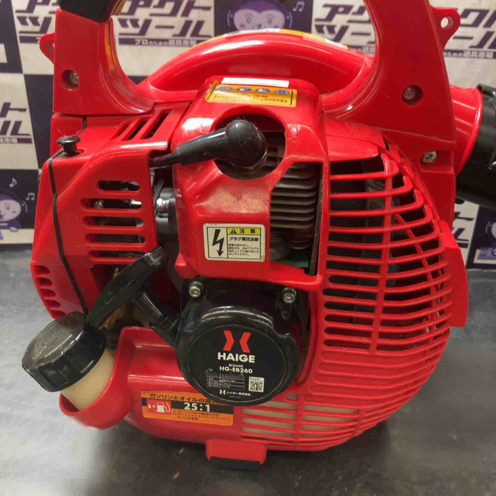 【中古品】HAIGE ブロアー エンジン ブロワー ハンディ ブロワ 落ち葉集め 送風機 26cc 2ストローク HG-EB260【所沢店】