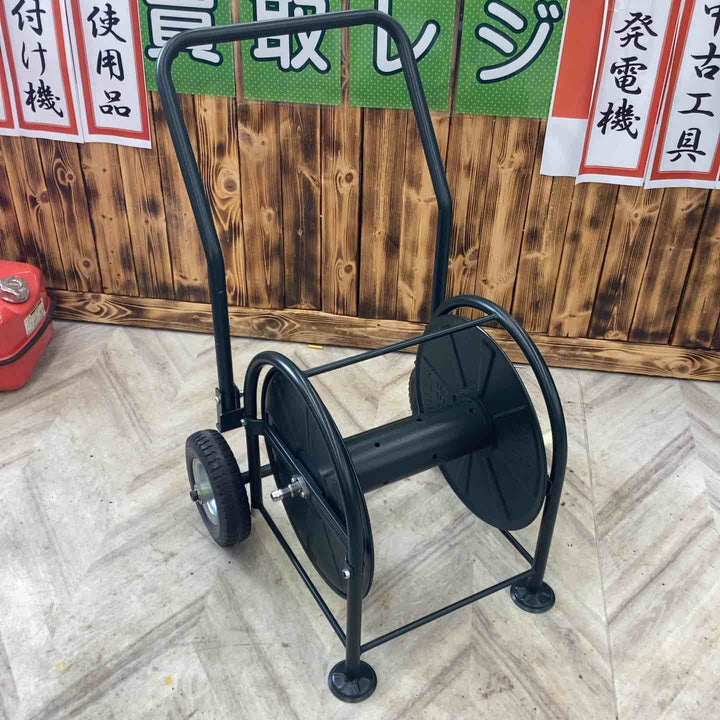 本宏製作所 タイヤ付大型ホースリール 本体のみ TTR-80 スチール ノンパンクタイヤ 取手折り畳み　【越谷店】
