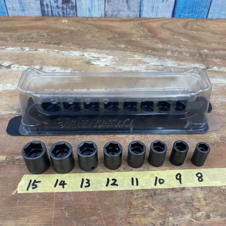 ▲スナップオン(Snap-on)1/4sq インパクト シャローソケット 8pscセット 8-15mm 108IMTMM【柏店】