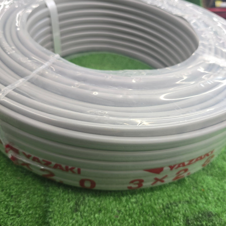【未使用】 矢崎 VVFケーブル 2.0mm×3芯 100m巻 (灰色) 2024年9月 【桶川店】