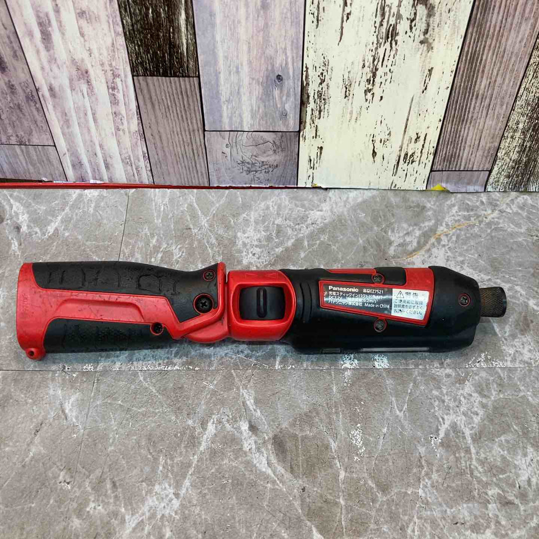 【中古品】パナソニック Panasonic 充電スティックインパクトドライバー 7.2V  レッド EZ7521 バッテリー2個付【八潮店】