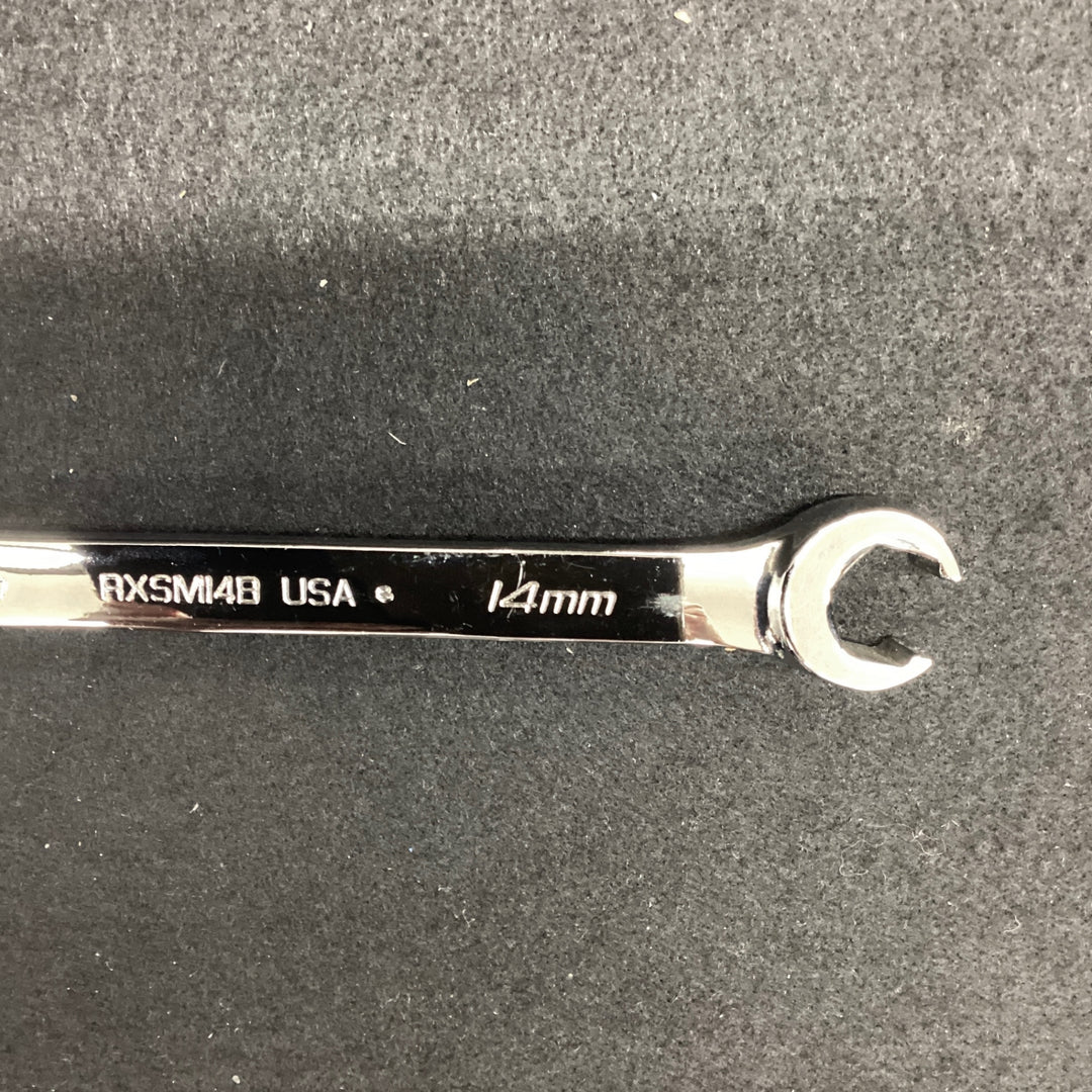 スナップオン(Snap-on) オープンエンドフレアナットレンチ 14mm 14mm RXSM14B フレア側のみ15°オフセット付  【越谷店】